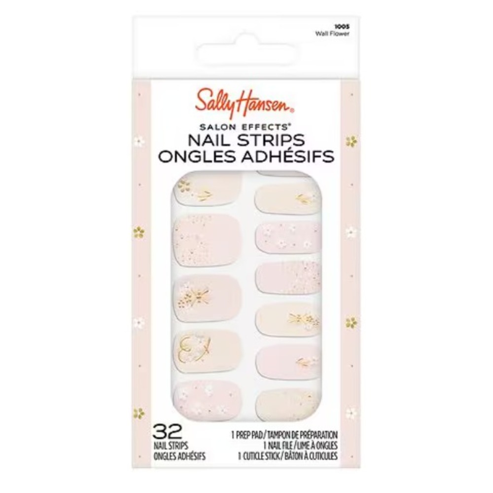 Sally Hansen Salon Effects Nail Strips Wall Flower 1005 New!